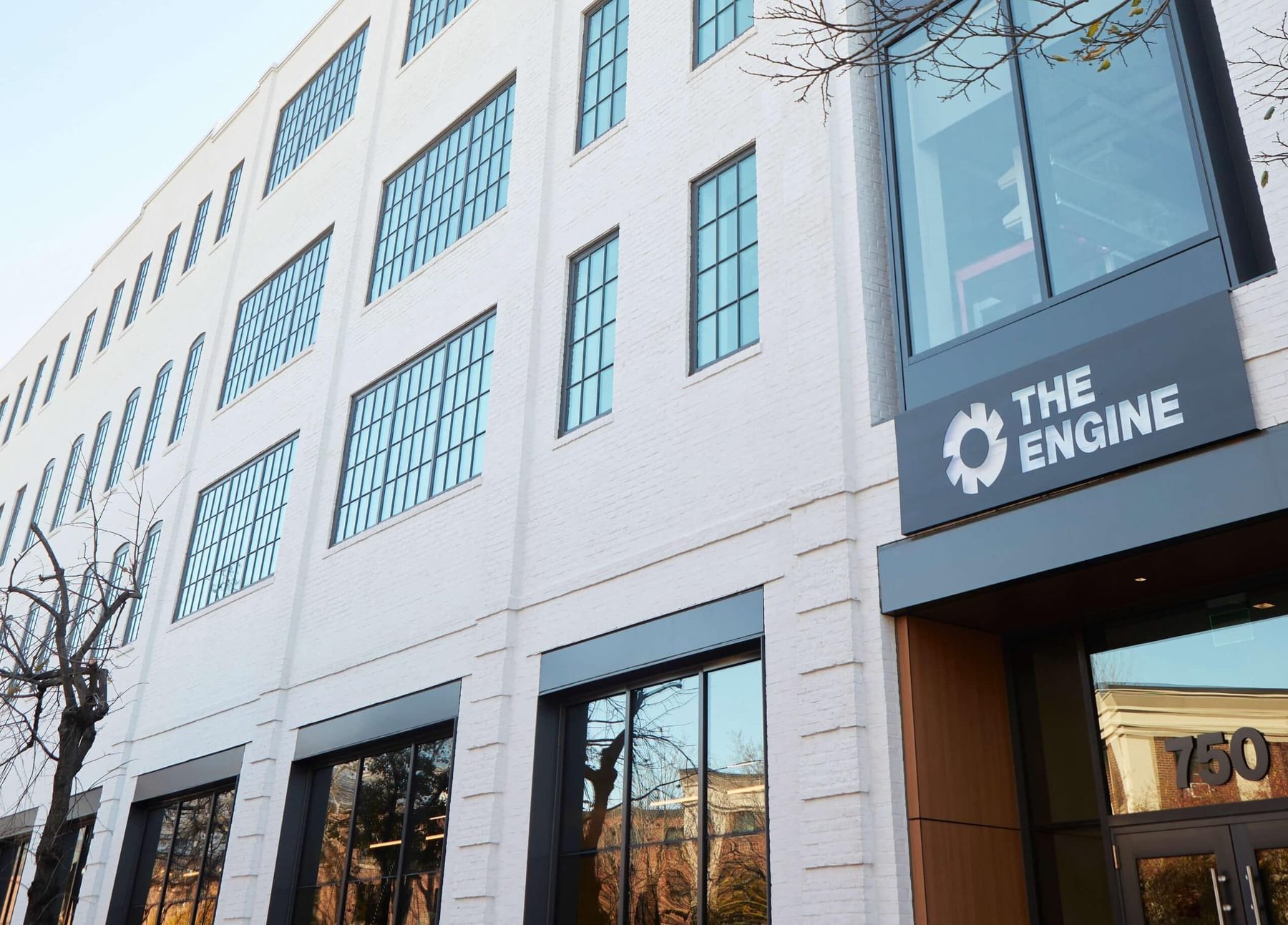 An external shot of The Engine's headquarters at 750 Main St. in Cambridge MA.